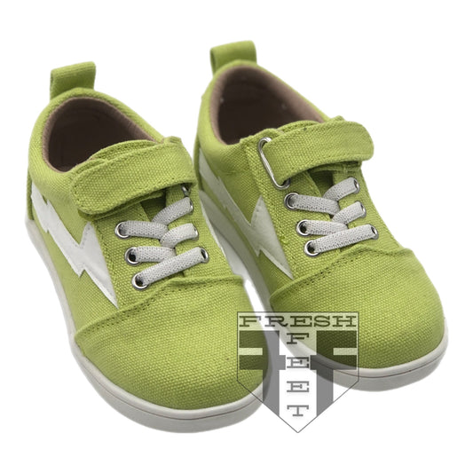 Pastel Green Spring Canvas Low Tops